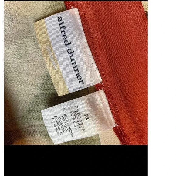 Alfred Dunner Casual Boho Multicolor Summer Beach Top Women Plus Sze 2X - Picture 4 of 6